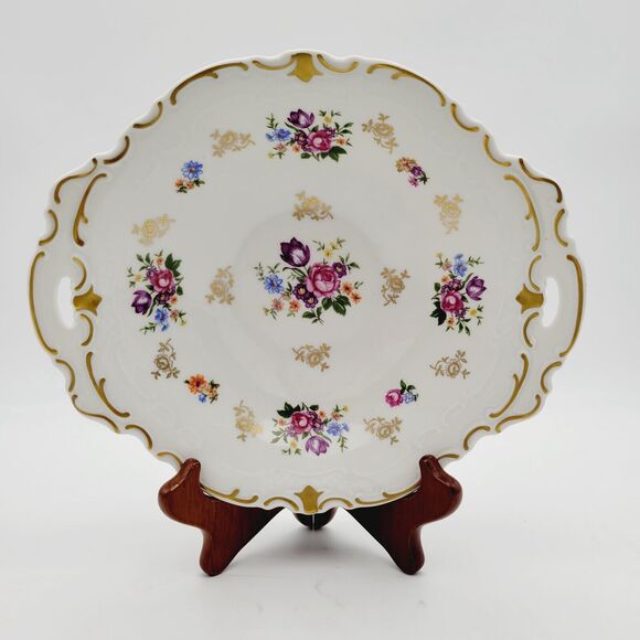 Reichenbach Vtg Porcelain Handled Serving Bowl/Plate German Democratic Republic - Picture 3 of 10